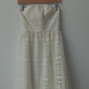 J. Crew Collection White Lace Midi Dress
